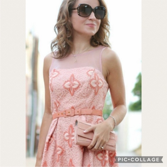 :Price Firm: Anthropologie Eva Franco Peach Blossom Dress - Picture 4 of 13